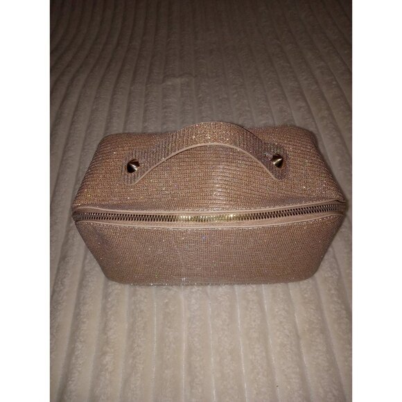 Makeup Cosmetic Bag Pink Bling Sparkle Carrying Case - Picture 1 of 6